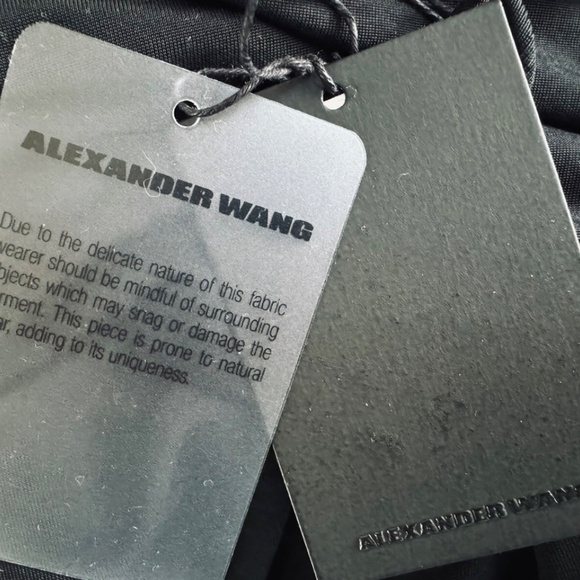 NWT ALEXANDER WANG GODDESS ONE SLEEVE BLACK SLINKY KNIT SZ 2 NEW - Picture 16 of 16